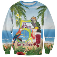 Guyana Christmas Sweatshirt Macaw Red-fan Parrot Tropical Vibes - Wonder Print Shop