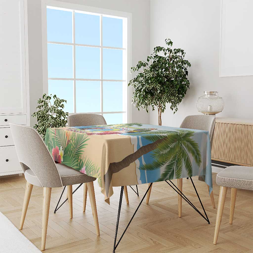 Guyana Christmas Tablecloth Macaw Red-fan Parrot Tropical Vibes - Wonder Print Shop