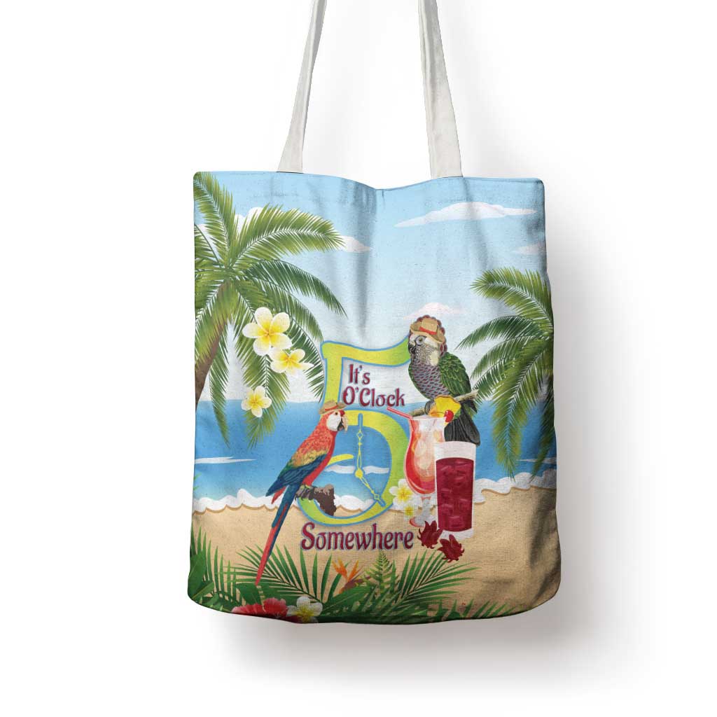 Guyana Christmas Tote Bag Macaw Red-fan Parrot Tropical Vibes - Wonder Print Shop