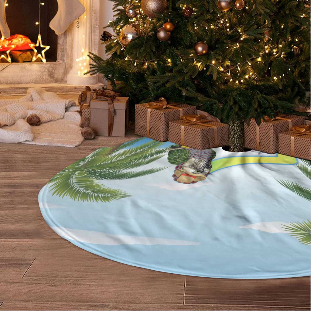 Guyana Christmas Tree Skirt Macaw Red-fan Parrot Tropical Vibes - Wonder Print Shop