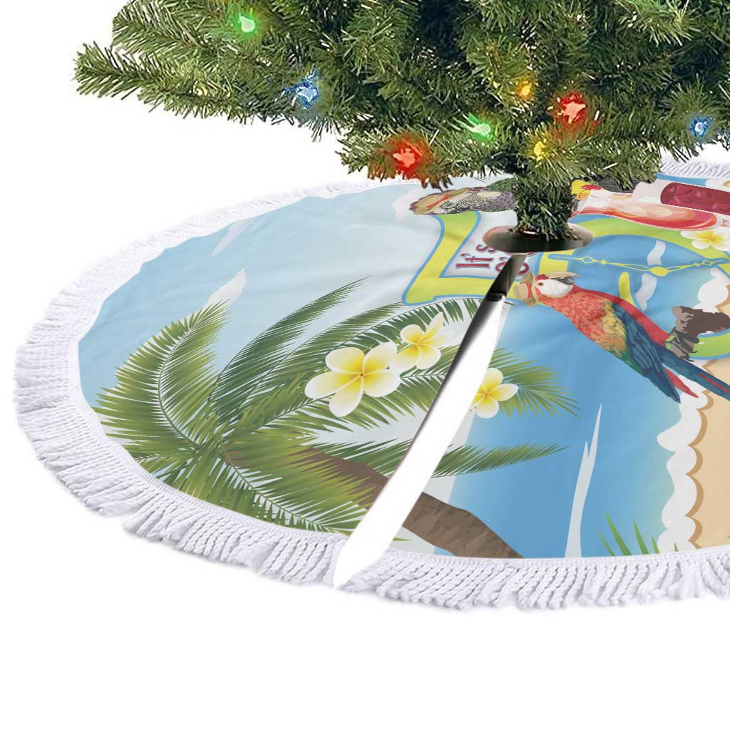 Guyana Christmas Tree Skirt Macaw Red-fan Parrot Tropical Vibes - Wonder Print Shop