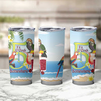Guyana Christmas Tumbler Cup Macaw Red-fan Parrot Tropical Vibes - Wonder Print Shop