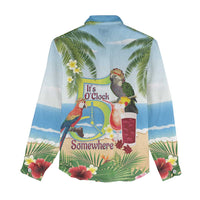 Guyana Christmas Women Casual Shirt Macaw Red-fan Parrot Tropical Vibes - Wonder Print Shop