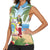 Guyana Christmas Women Sleeveless Polo Shirt Macaw Red-fan Parrot Tropical Vibes - Wonder Print Shop