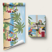 Guyana Christmas Wrapping Paper Macaw Red-fan Parrot Tropical Vibes - Wonder Print Shop