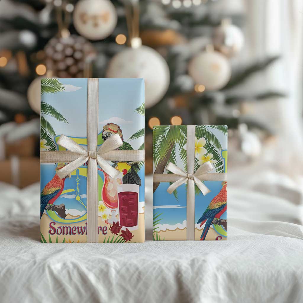 Guyana Christmas Wrapping Paper Macaw Red-fan Parrot Tropical Vibes - Wonder Print Shop