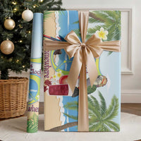 Guyana Christmas Wrapping Paper Macaw Red-fan Parrot Tropical Vibes - Wonder Print Shop