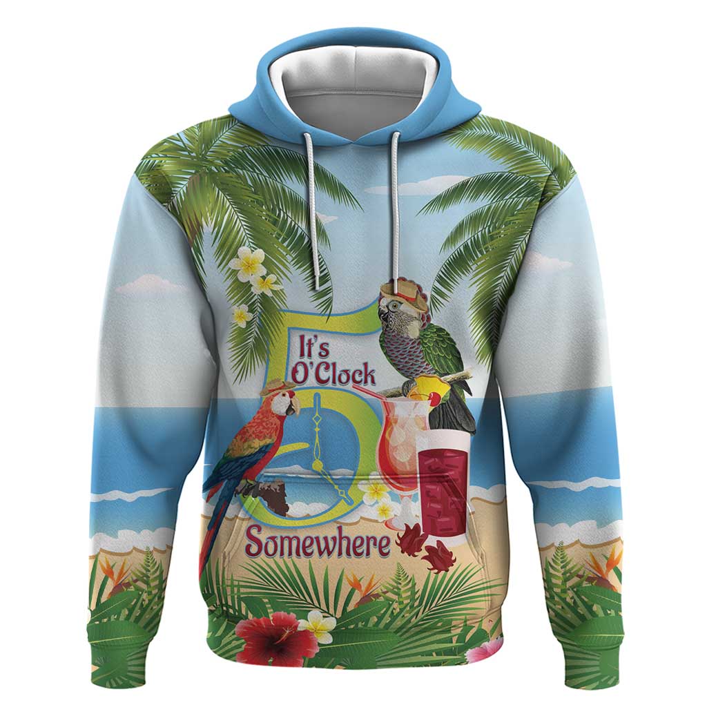 Guyana Christmas Zip Hoodie Macaw Red-fan Parrot Tropical Vibes - Wonder Print Shop