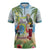 Guyana Christmas Zipper Polo Shirt Macaw Red-fan Parrot Tropical Vibes - Wonder Print Shop