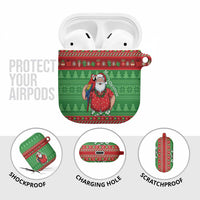 Guyana Christmas AirPods Case Santa With Macaw Parrot Merry Xmas - Wonder Print Shop