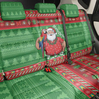 Guyana Christmas Back Car Seat Cover Santa With Macaw Parrot Merry Xmas - Wonder Print Shop
