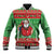 Guyana Christmas Baseball Jacket Santa With Macaw Parrot Merry Xmas - Wonder Print Shop