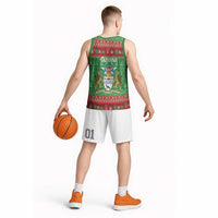 Guyana Christmas Basketball Jersey Santa With Macaw Parrot Merry Xmas - Wonder Print Shop