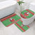 Guyana Christmas Bathroom Set Santa With Macaw Parrot Merry Xmas - Wonder Print Shop