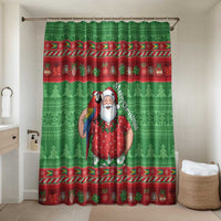Guyana Christmas Bathroom Set Santa With Macaw Parrot Merry Xmas - Wonder Print Shop