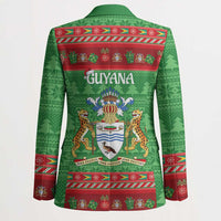 Guyana Christmas Blazer Santa With Macaw Parrot Merry Xmas - Wonder Print Shop