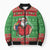 Guyana Christmas Bomber Puffer Jacket Santa With Macaw Parrot Merry Xmas - Wonder Print Shop
