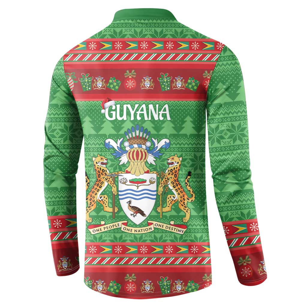 Guyana Christmas Button Sweatshirt Santa With Macaw Parrot Merry Xmas - Wonder Print Shop