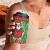 Guyana Christmas 4 in 1 Can Cooler Tumbler Santa With Macaw Parrot Merry Xmas - Wonder Print Shop