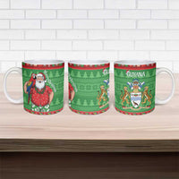Guyana Christmas Ceramic Mug Santa With Macaw Parrot Merry Xmas - Wonder Print Shop