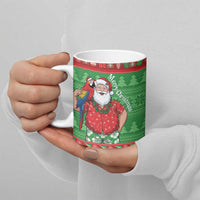 Guyana Christmas Ceramic Mug Santa With Macaw Parrot Merry Xmas - Wonder Print Shop