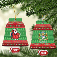 Guyana Christmas Ceramic Ornament Santa With Macaw Parrot Merry Xmas - Wonder Print Shop