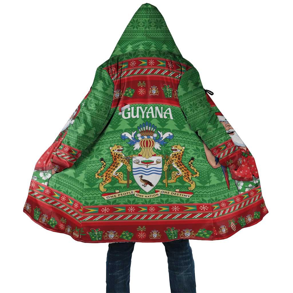 Guyana Christmas Cloak Santa With Macaw Parrot Merry Xmas - Wonder Print Shop
