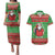 Guyana Christmas Couples Matching Puletasi and Hawaiian Shirt Santa With Macaw Parrot Merry Xmas - Wonder Print Shop