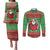 Guyana Christmas Couples Matching Puletasi and Long Sleeve Button Shirt Santa With Macaw Parrot Merry Xmas - Wonder Print Shop