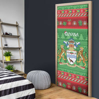 Guyana Christmas Door Cover Santa With Macaw Parrot Merry Xmas - Wonder Print Shop