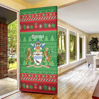 Guyana Christmas Door Cover Santa With Macaw Parrot Merry Xmas - Wonder Print Shop