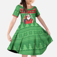 Guyana Christmas Family Matching Mermaid Dress and Hawaiian Shirt Santa With Macaw Parrot Merry Xmas - Wonder Print Shop