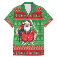 Guyana Christmas Family Matching Mermaid Dress and Hawaiian Shirt Santa With Macaw Parrot Merry Xmas - Wonder Print Shop