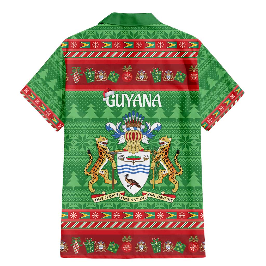 Guyana Christmas Family Matching Mermaid Dress and Hawaiian Shirt Santa With Macaw Parrot Merry Xmas - Wonder Print Shop