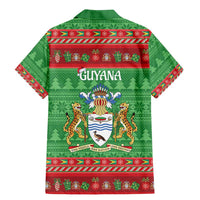 Guyana Christmas Family Matching Mermaid Dress and Hawaiian Shirt Santa With Macaw Parrot Merry Xmas - Wonder Print Shop