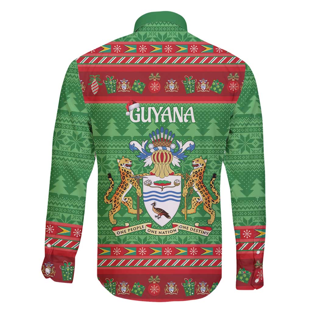 Guyana Christmas Family Matching Off Shoulder Maxi Dress and Hawaiian Shirt Santa With Macaw Parrot Merry Xmas - Wonder Print Shop