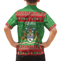 Guyana Christmas Family Matching Summer Maxi Dress and Hawaiian Shirt Santa With Macaw Parrot Merry Xmas - Wonder Print Shop
