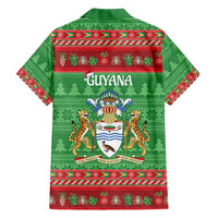 Guyana Christmas Family Matching Tank Maxi Dress and Hawaiian Shirt Santa With Macaw Parrot Merry Xmas - Wonder Print Shop