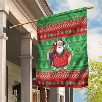 Guyana Christmas Garden Flag Santa With Macaw Parrot Merry Xmas - Wonder Print Shop