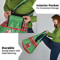 Guyana Christmas Grocery Bag Santa With Macaw Parrot Merry Xmas - Wonder Print Shop