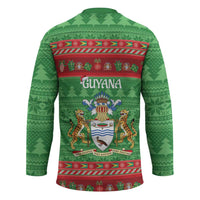 Guyana Christmas Hockey Jersey Santa With Macaw Parrot Merry Xmas - Wonder Print Shop