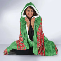 Guyana Christmas Hooded Blanket Santa With Macaw Parrot Merry Xmas - Wonder Print Shop