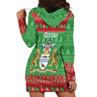 Guyana Christmas Hoodie Dress Santa With Macaw Parrot Merry Xmas - Wonder Print Shop