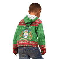 Guyana Christmas Kid Hoodie Santa With Macaw Parrot Merry Xmas - Wonder Print Shop