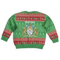 Guyana Christmas Kid Ugly Christmas Sweater Santa With Macaw Parrot Merry Xmas - Wonder Print Shop