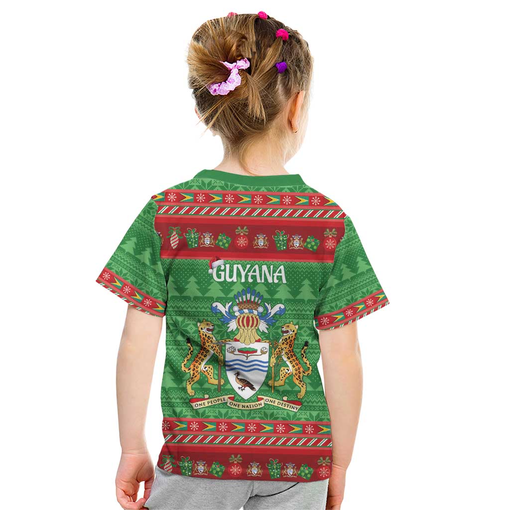 Guyana Christmas Kid T Shirt Santa With Macaw Parrot Merry Xmas - Wonder Print Shop