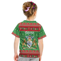Guyana Christmas Kid T Shirt Santa With Macaw Parrot Merry Xmas - Wonder Print Shop