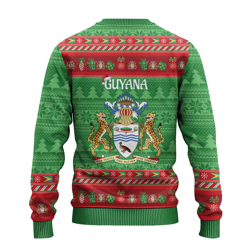Guyana Christmas Ugly Christmas Sweater Santa With Macaw Parrot Merry Xmas - Wonder Print Shop
