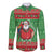Guyana Christmas Long Sleeve Button Shirt Santa With Macaw Parrot Merry Xmas - Wonder Print Shop