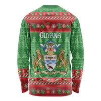 Guyana Christmas Long Sleeve Shirt Santa With Macaw Parrot Merry Xmas - Wonder Print Shop